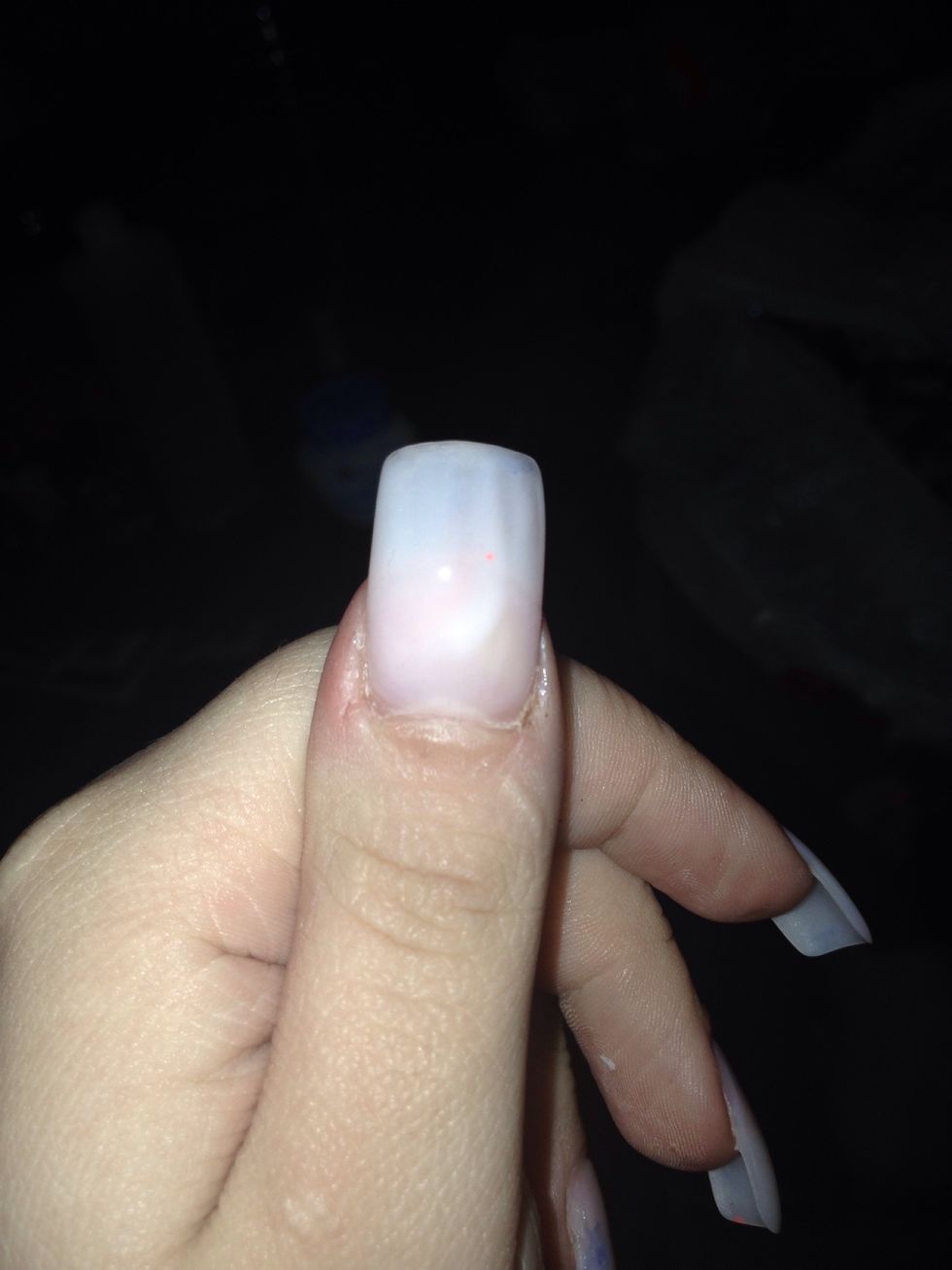 Simply paint your nail white