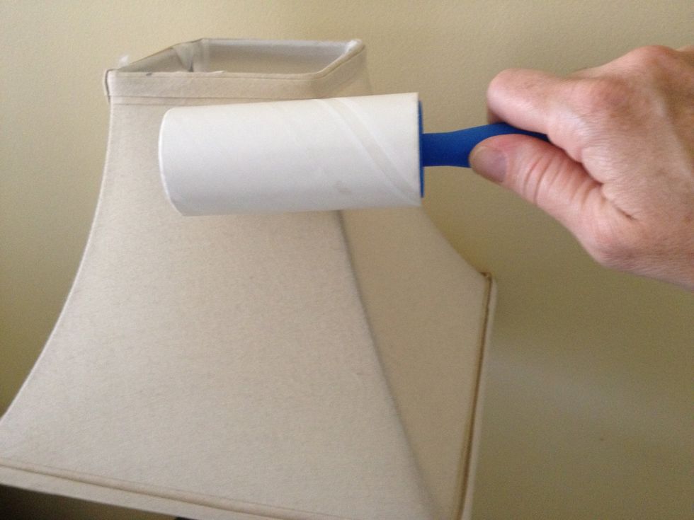 Simply roll it over the dusty fabric.