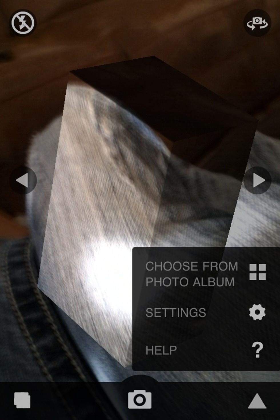 Since don't I want to take a picture of my jeans I want to go ahead and add a photo for my photo library