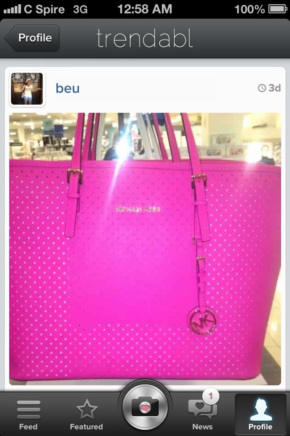 Since he is so unique he also has his name centered in the bag