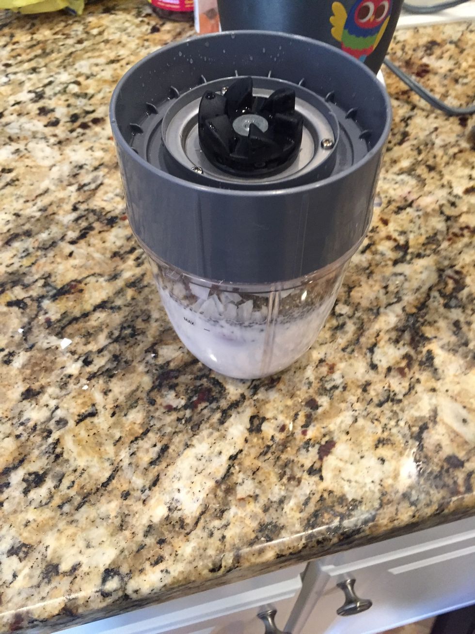 Since I have a nutri-bullet the way I mix it could be different from yours. If you have a regular blender you can do the same thing with the ingredients too