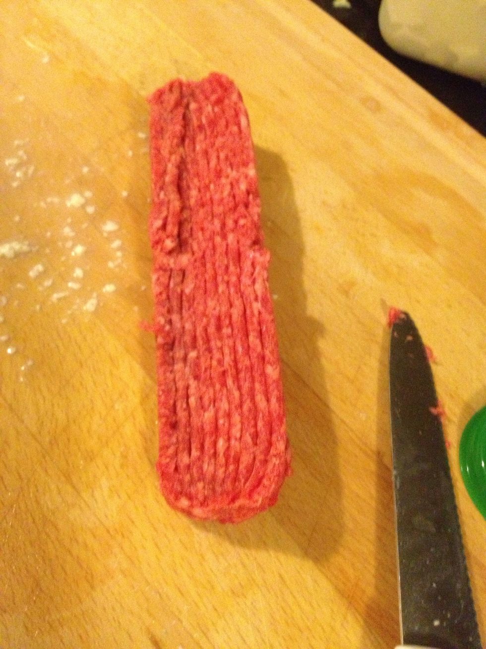 Since I have only ground beef, I use it instead of pork meat.