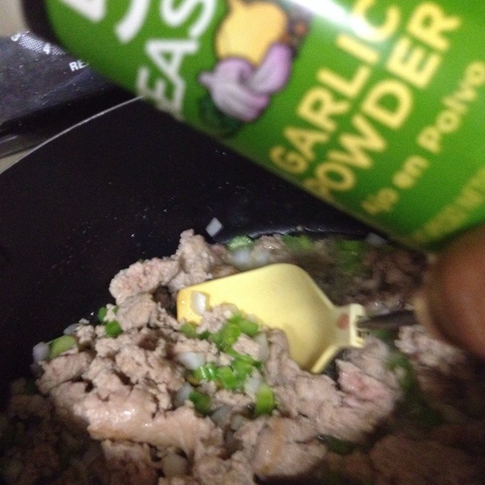 Since I'm not using Italian sausage, I like to add some Garlic Powder...