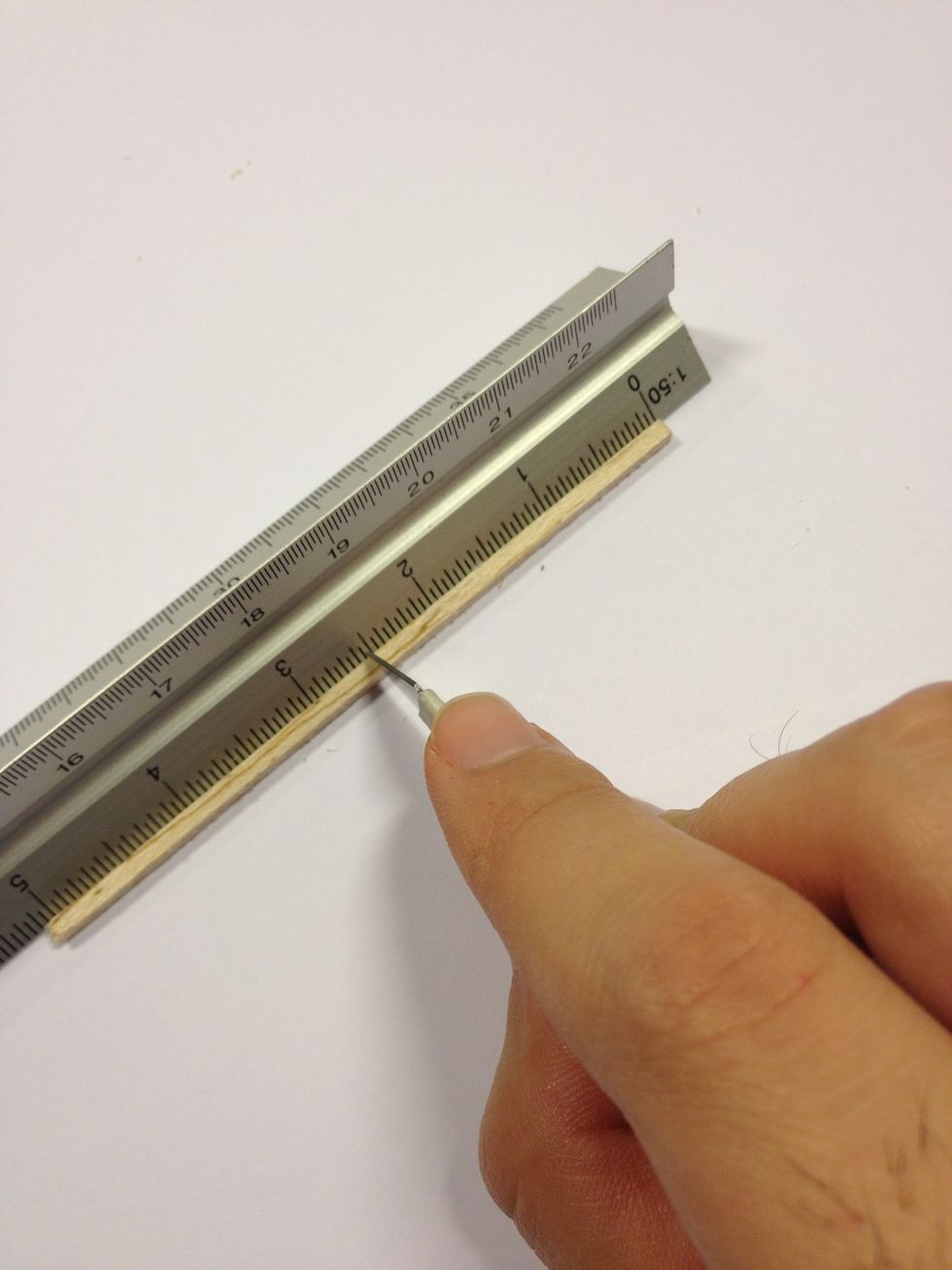 since I'm using a 1:50 scale I am cutting 2500 meters it's about 10 cm