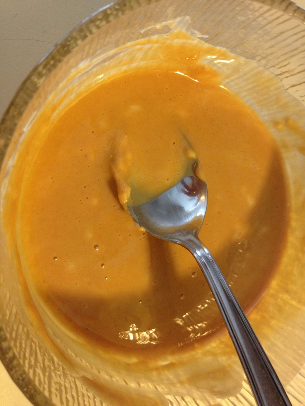 Since it was kind of lumpy, I heated for another 10 seconds to get a smooth combo.