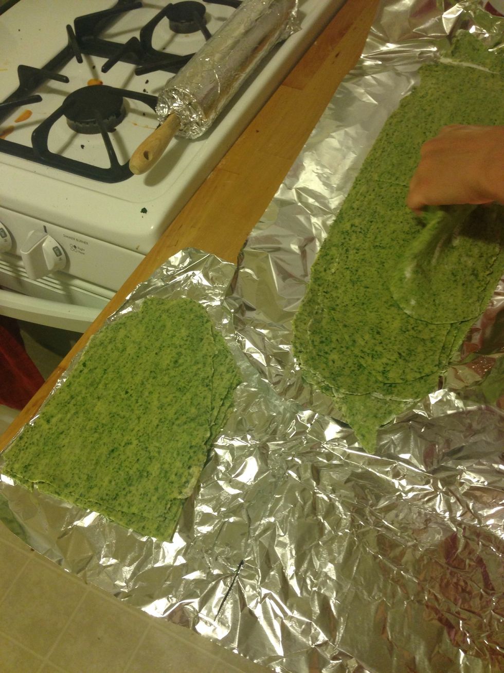 Since the dough was really long, we cut them in half.