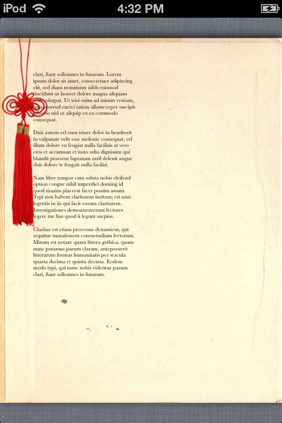 Since we embedded the tassel and background into the sheet, it appears on every page.