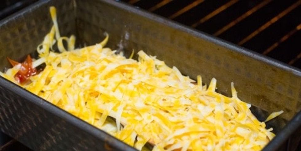 Sit the eggplant parmigiana on the top rack of the oven