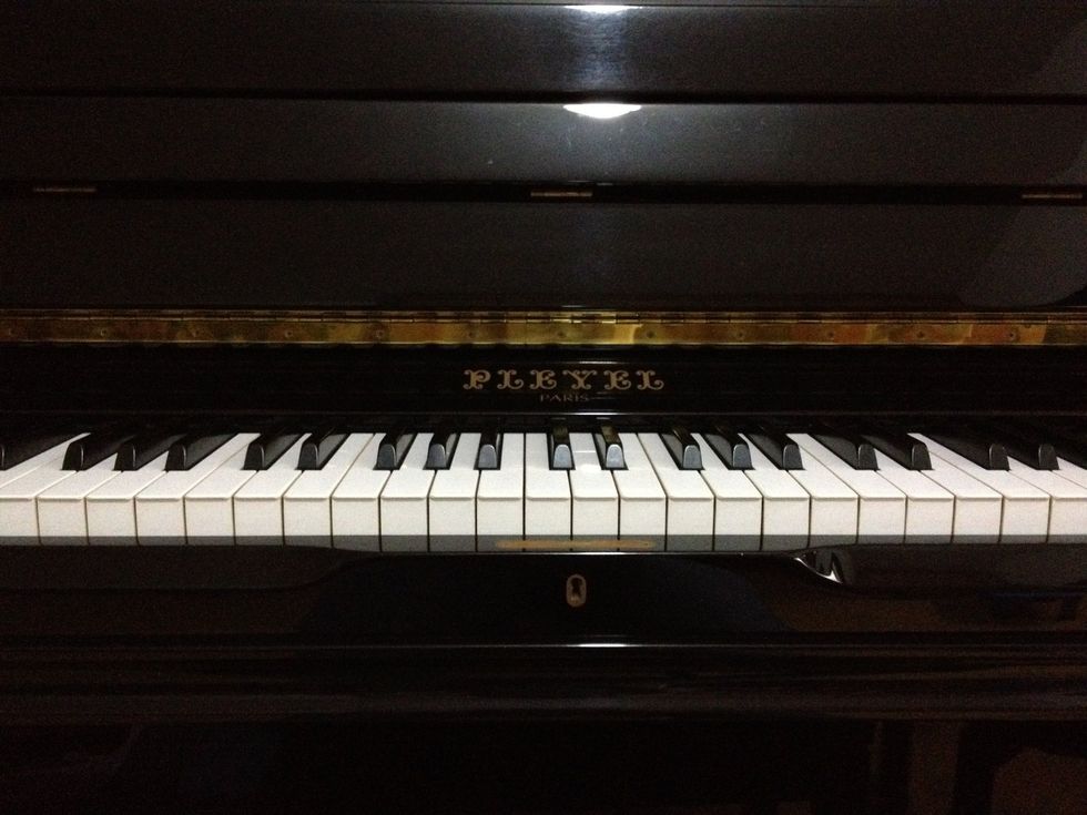 Sitting about 3 feet away from the piano) Normal: 16 keys here (22 keys for real)