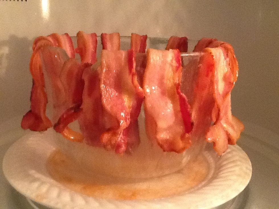 Six minutes. This is a great way to collect the grease to make a man candle. Man-dle.