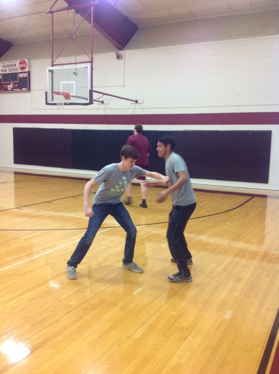 Sixth you initiate the contact and let them know you are ready to play defense