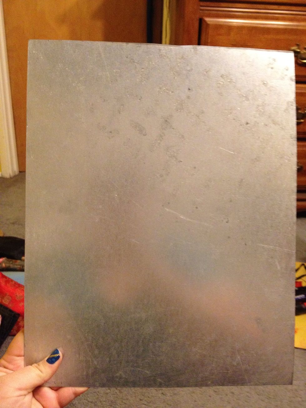 Size your sheet metal according to the frame size. Mine was 11x13.5 ....a little smaller is always better than too big!
