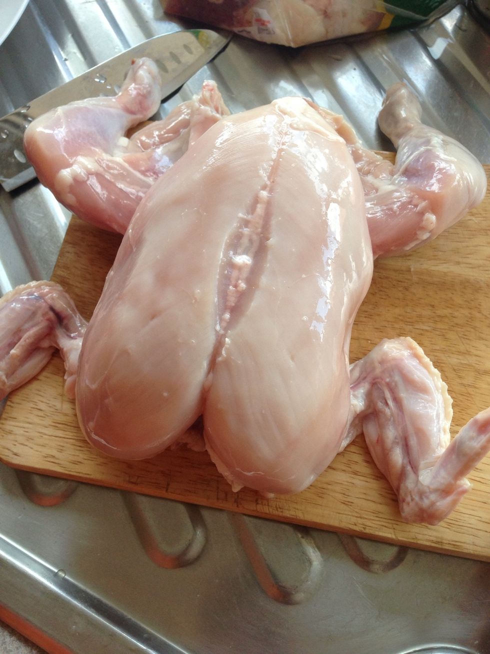 Skin the chicken, very important. As well as removing the fat.