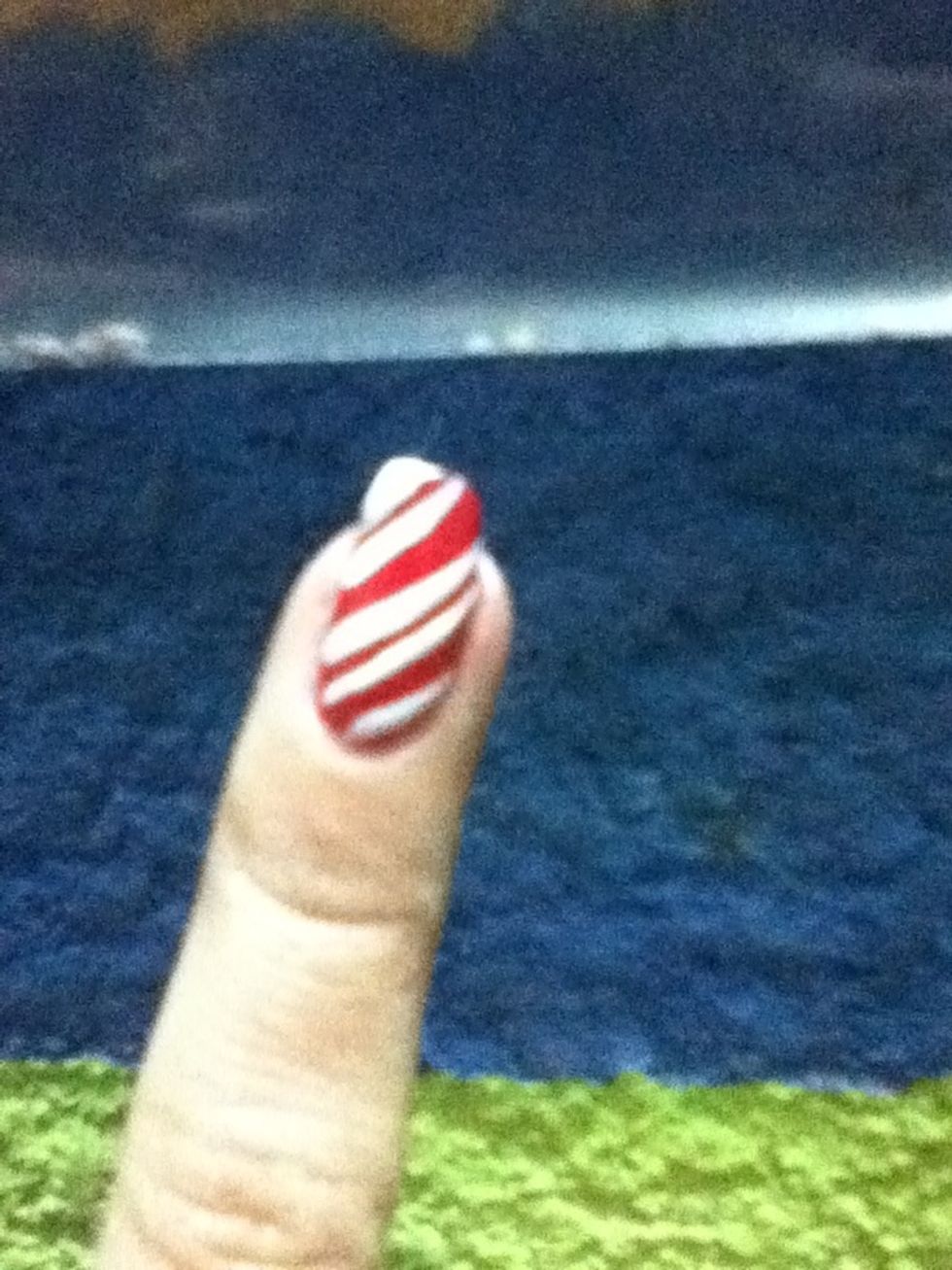 Skip a large red space and then create another set of stripes like so