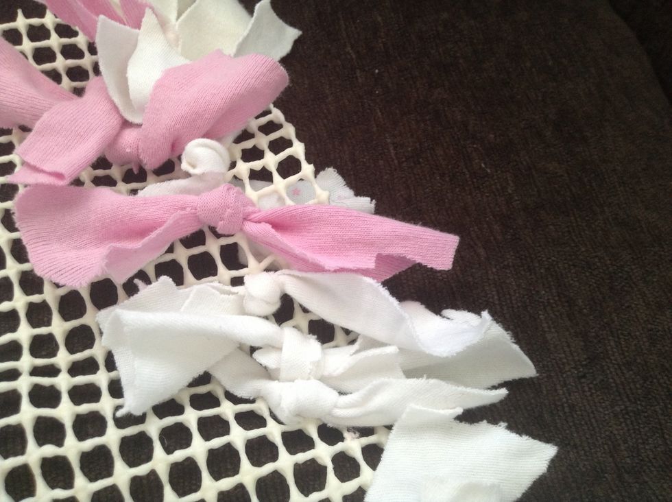 Skip every other space as this will save you time AND fabric