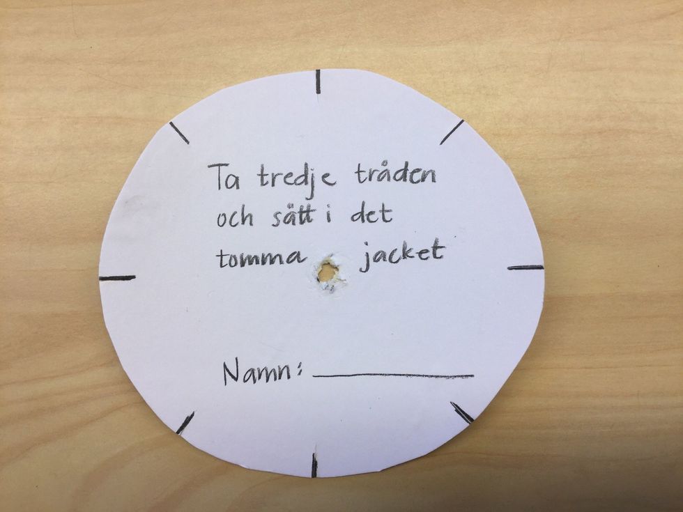 Skriv namn p\u00e5 din platta.