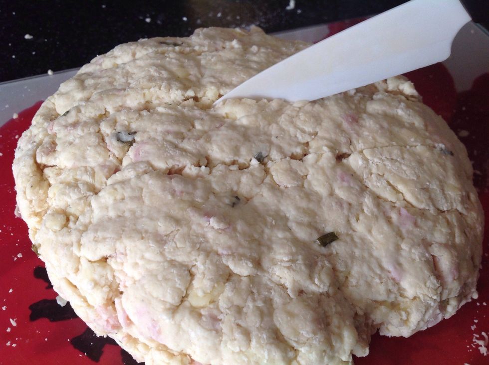 Slash three times with a sharp knife