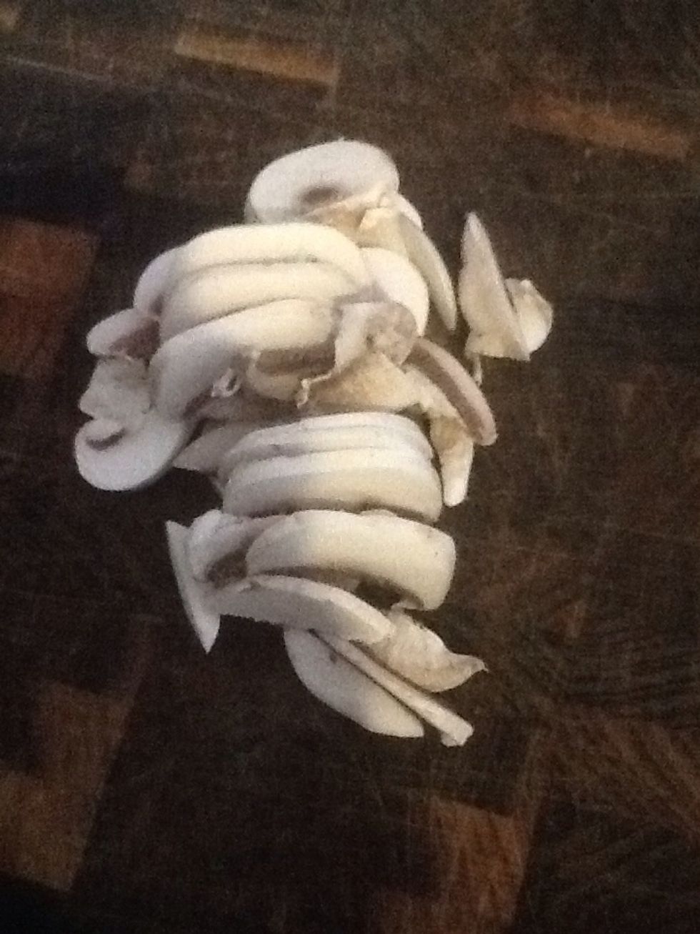 Slice 3 small mushrooms