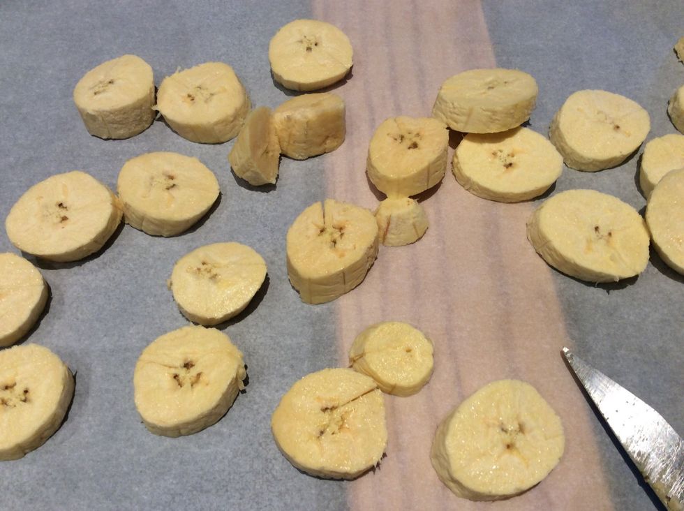 Slice, allowing to dry an hour or so if needed.