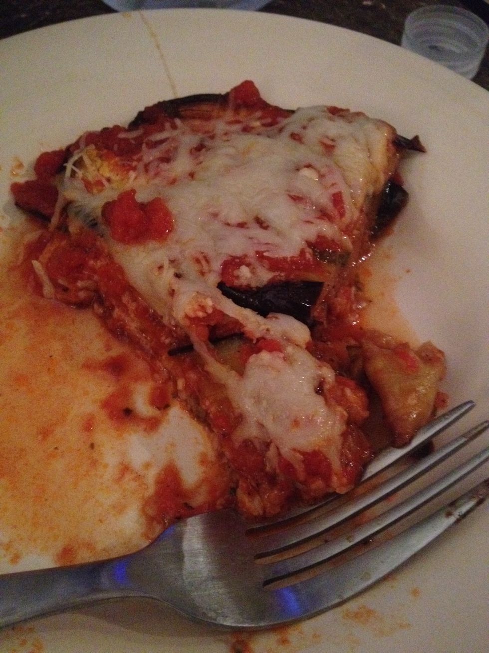 Slice and serve! We turned this little pie into fourths and served it with a Caesar salad. Enjoy!