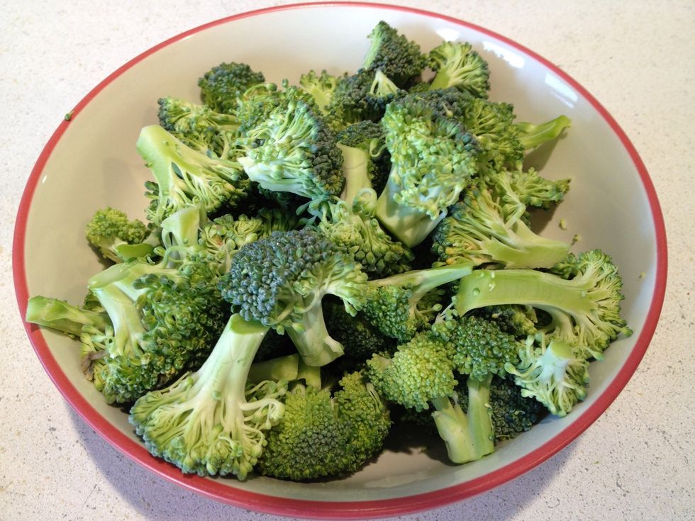 Slice broccoli as such.