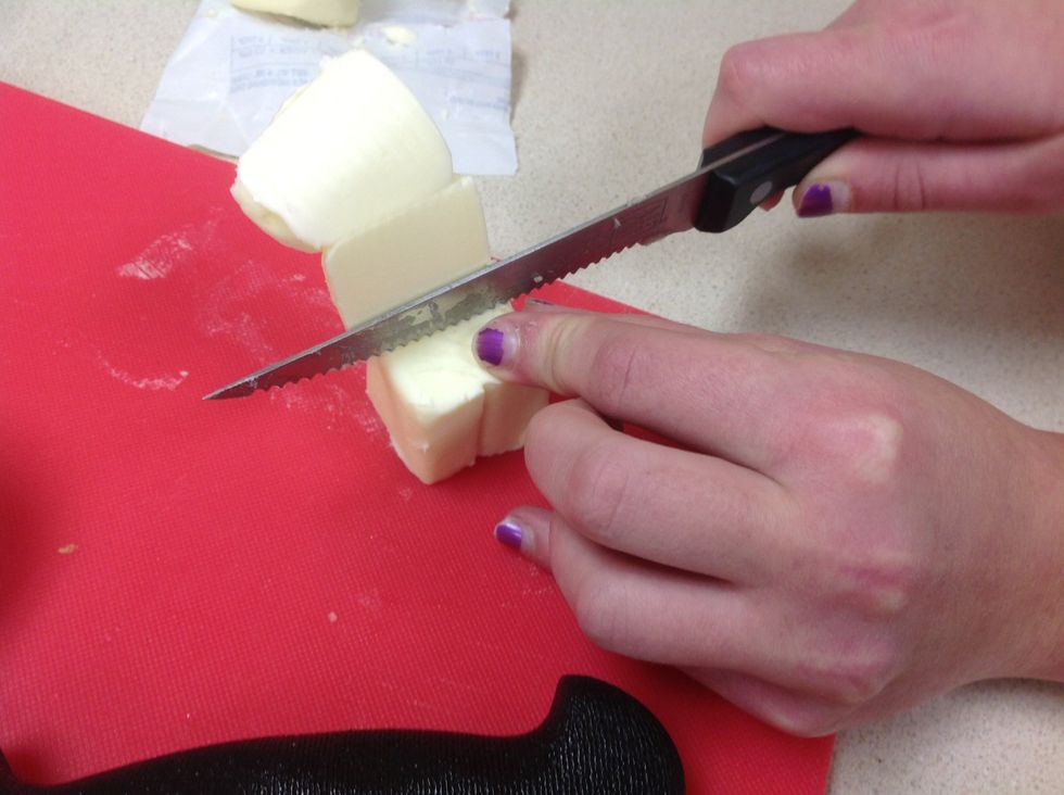 Slice butter into thin slices