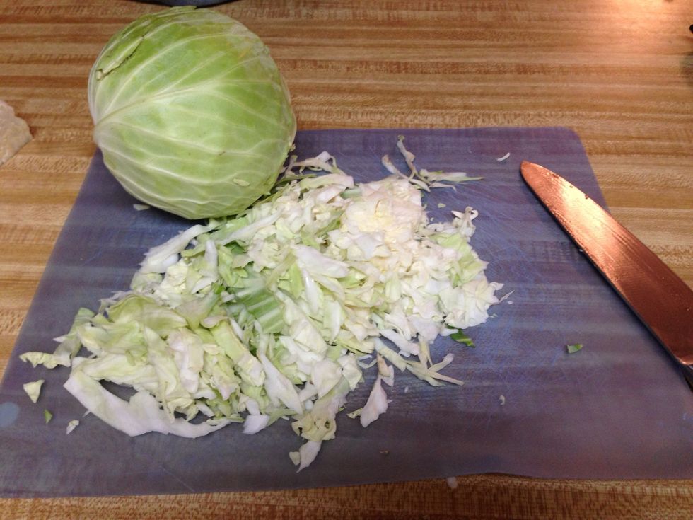 Slice cabbage into thin strips to total 3 cups. Add the oil, cabbage, Italian seasoning, and salt and saut\u00e9 until it wilts.
