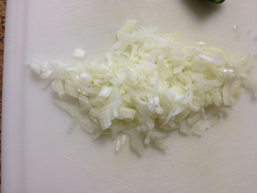 Slice de onion. No big chunks.