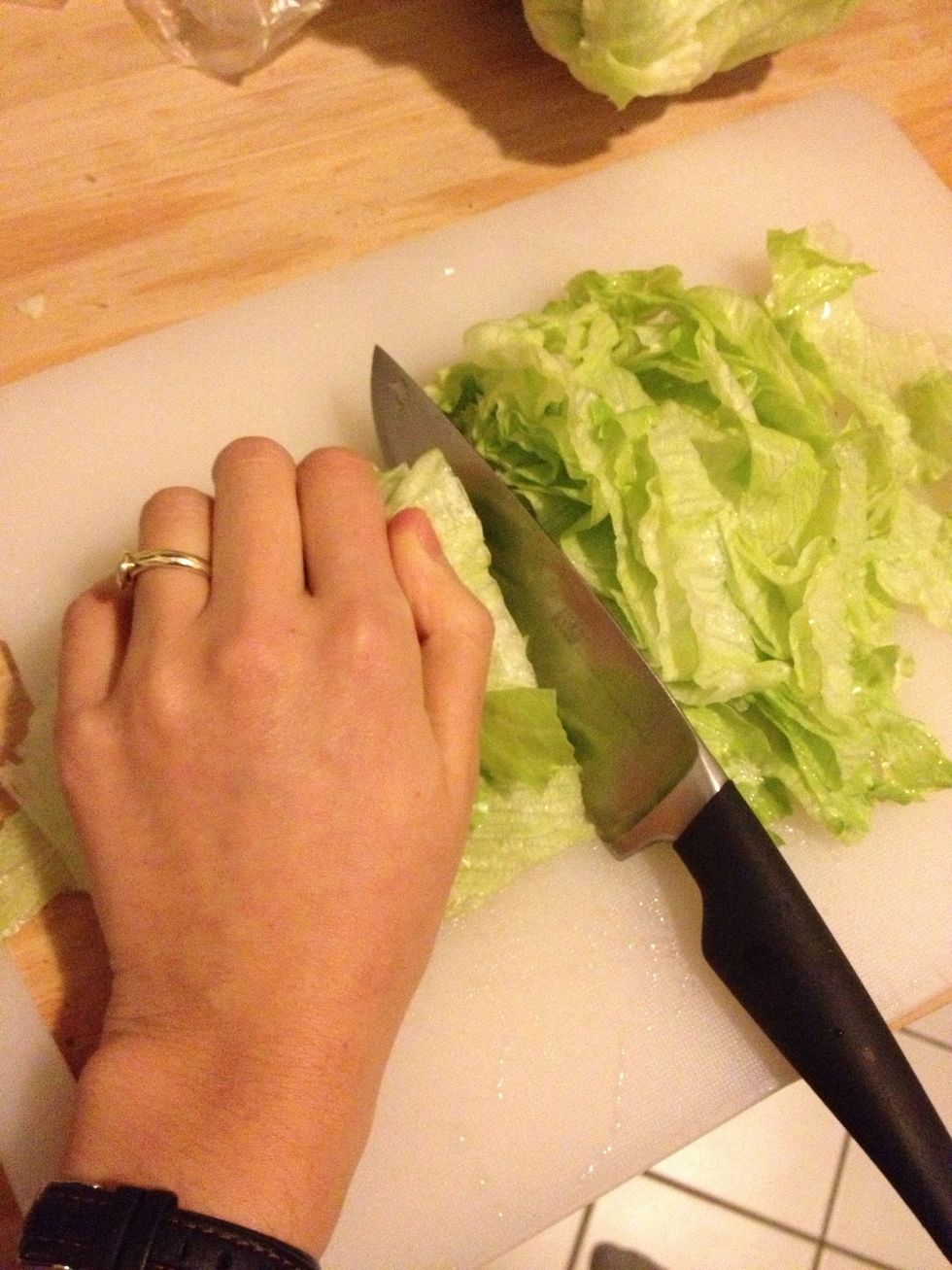 Slice 'em like so. Don't cut yourself!