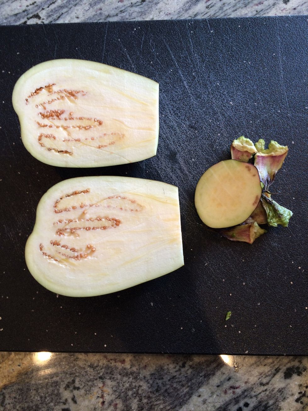 Slice in half longwise