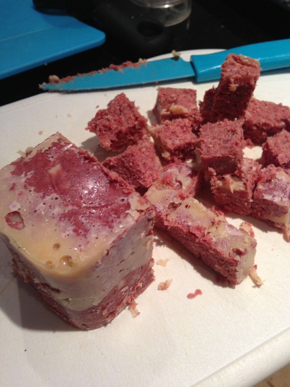 Slice into 1 inch chunks