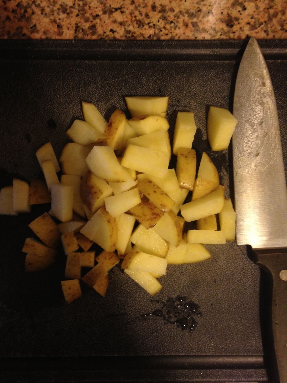 Slice into cubes and or wedges