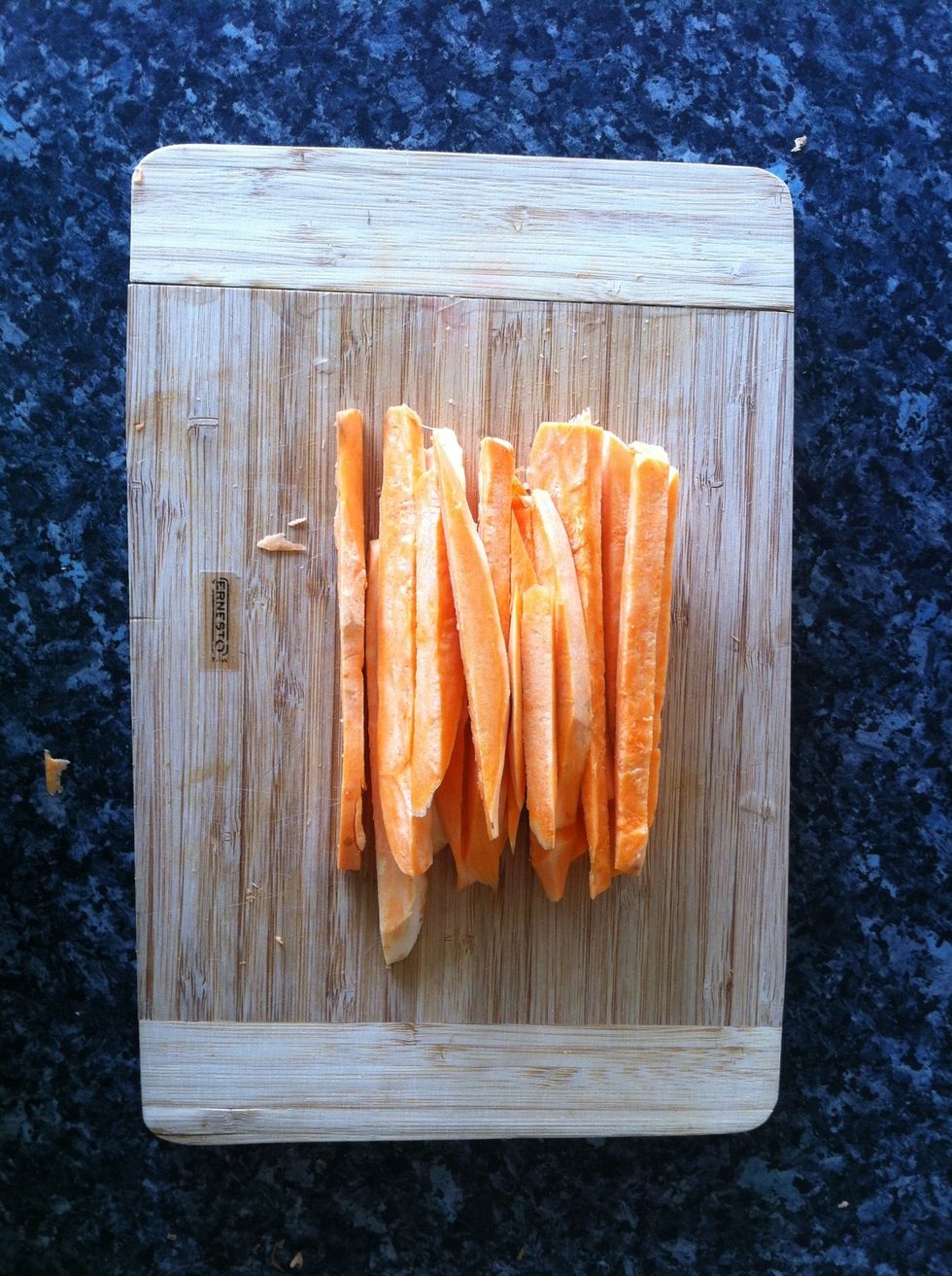 Slice into long thin strips.