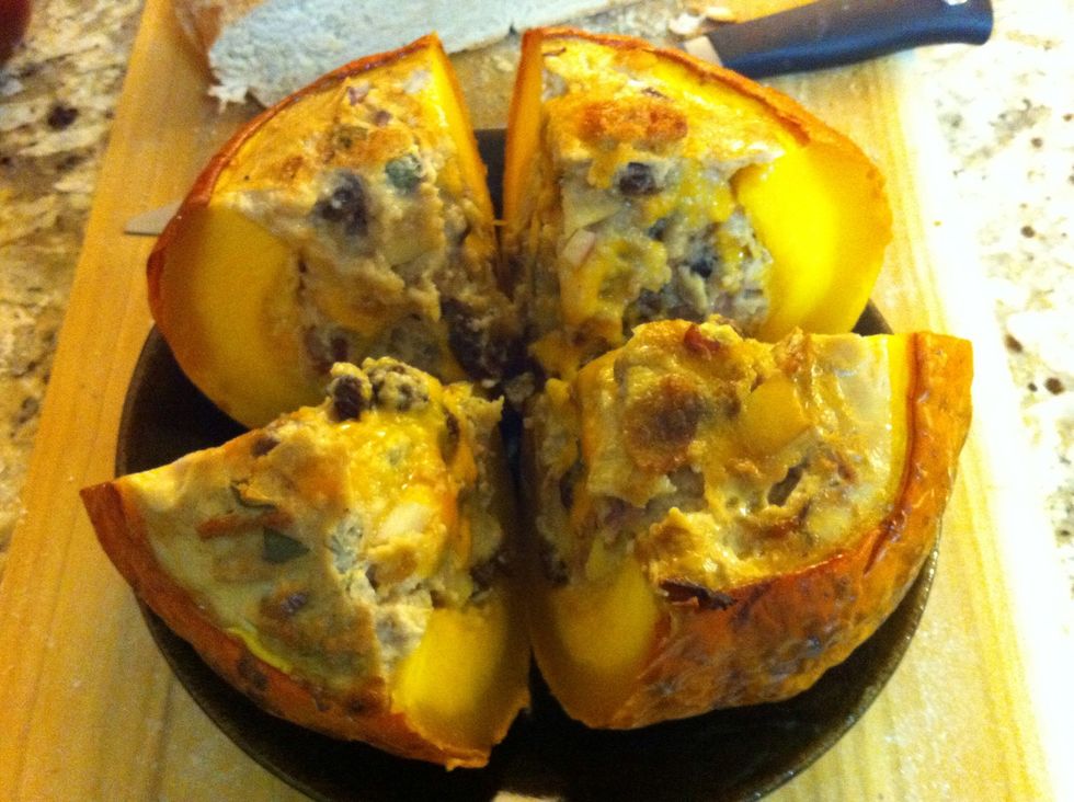 Slice into pieces and serve!