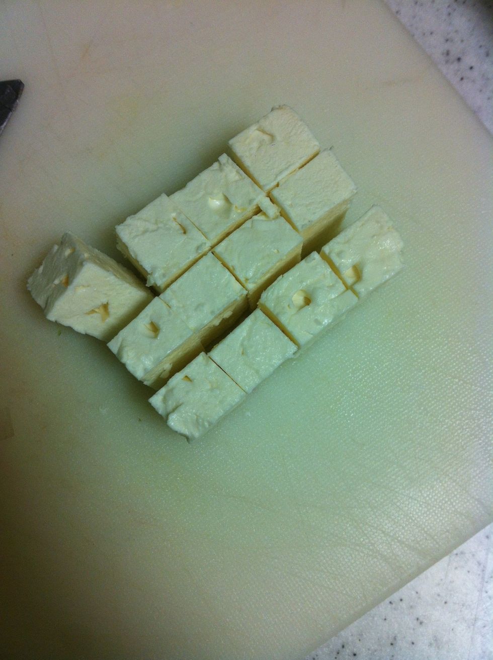 Slice into small cubes