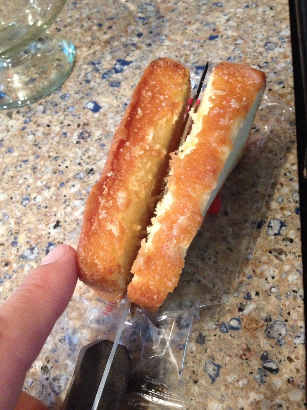 Slice it in half lengthwise.