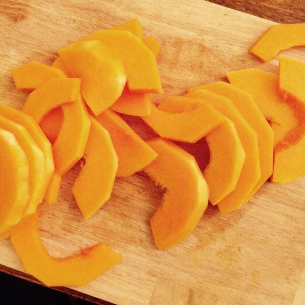 Slice it to 1/2cm thick slices