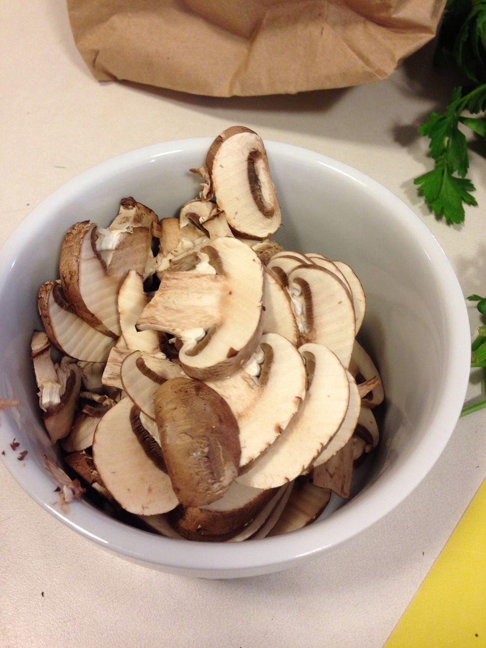 Slice mushrooms
