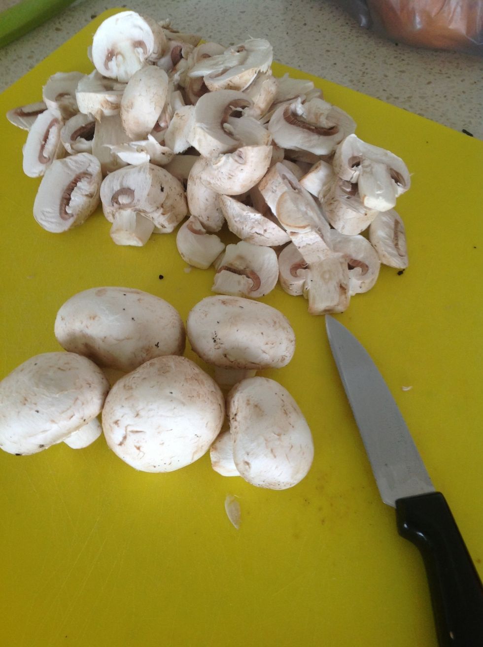 Slice mushrooms