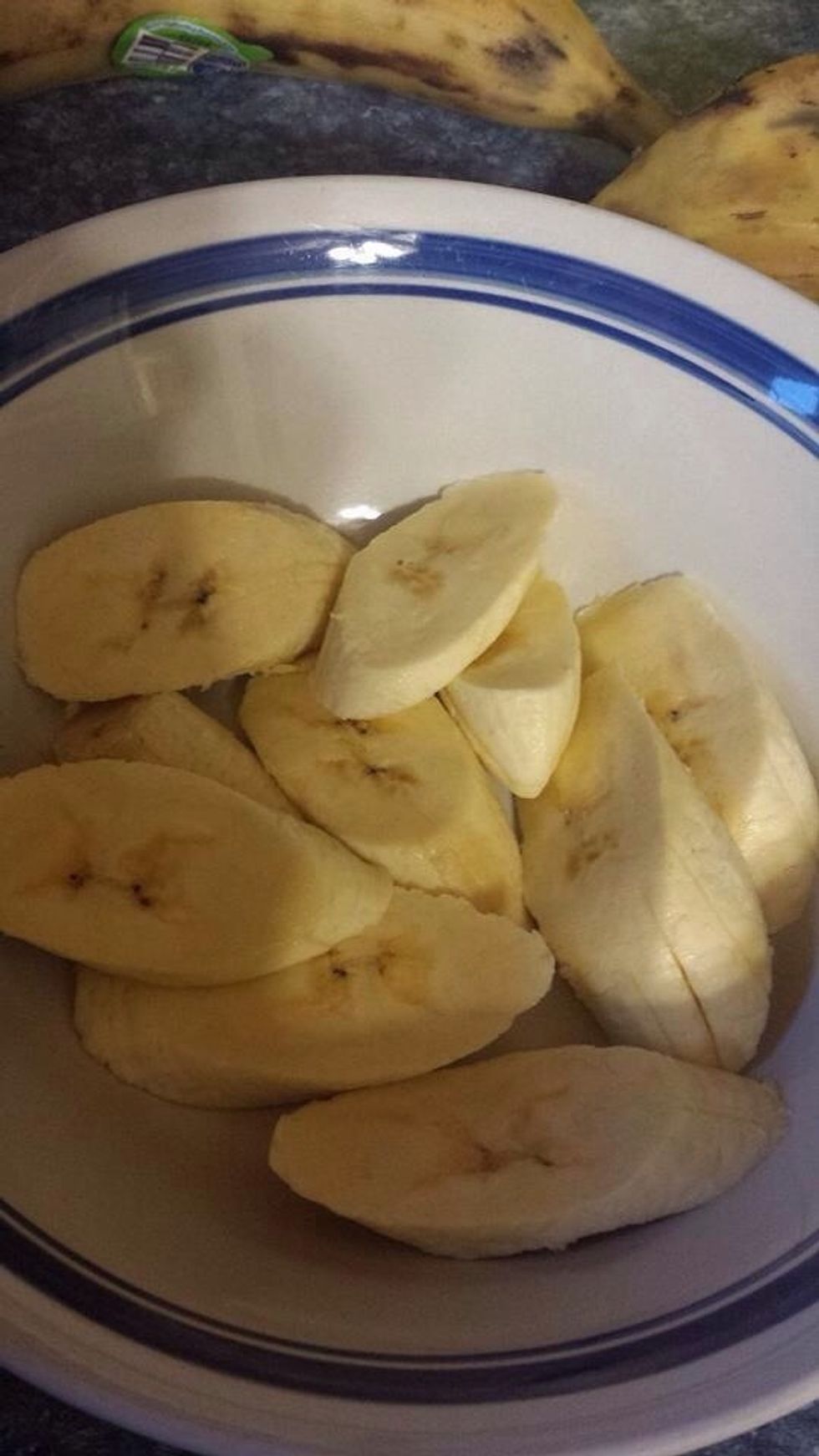 Slice plantain diagonally if you like.