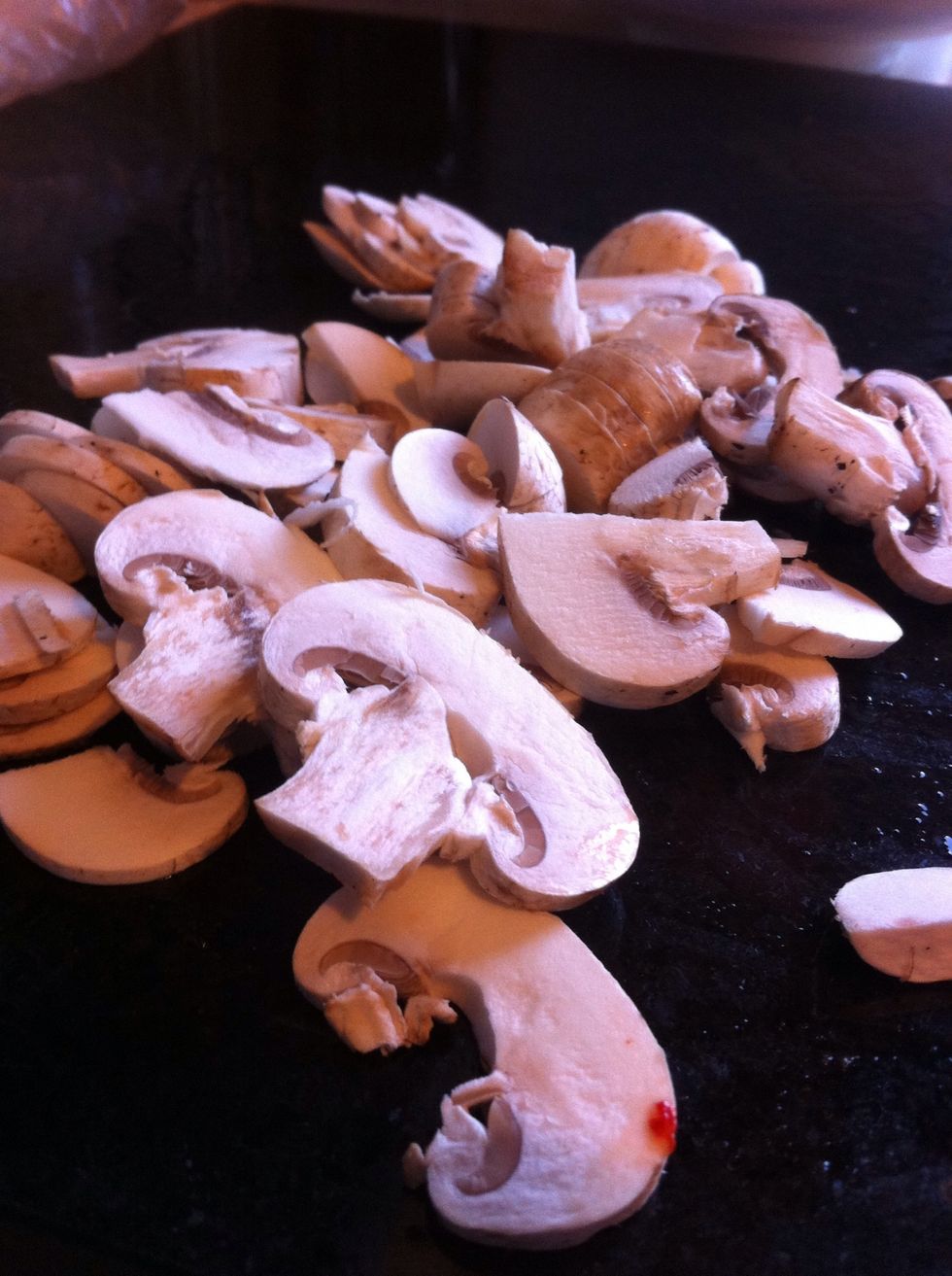 Slice some mushrooms up