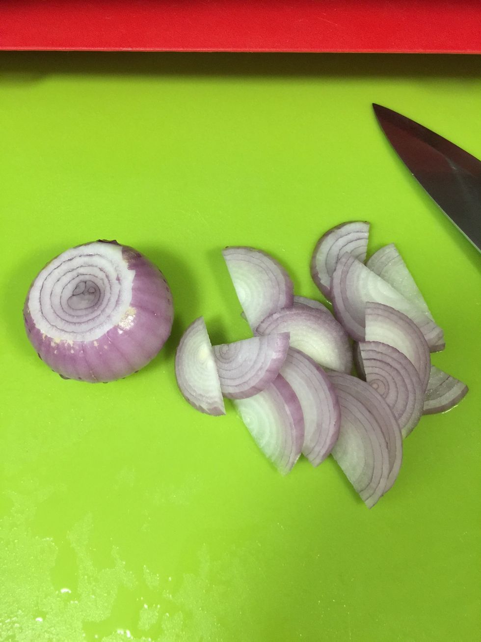 Slice some onions.