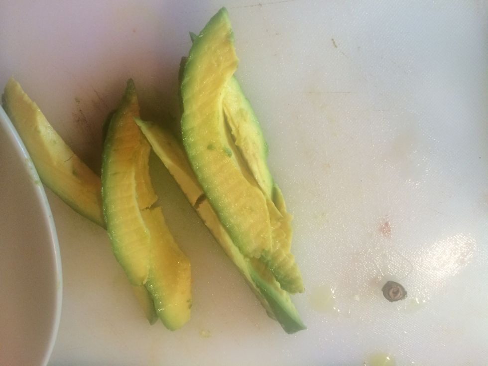 Slice the avocado.