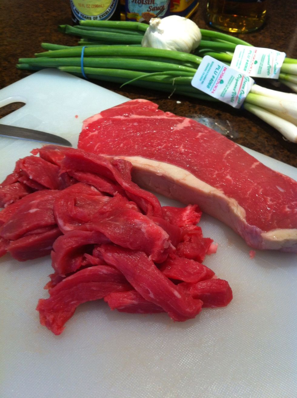 Slice the beef thinly