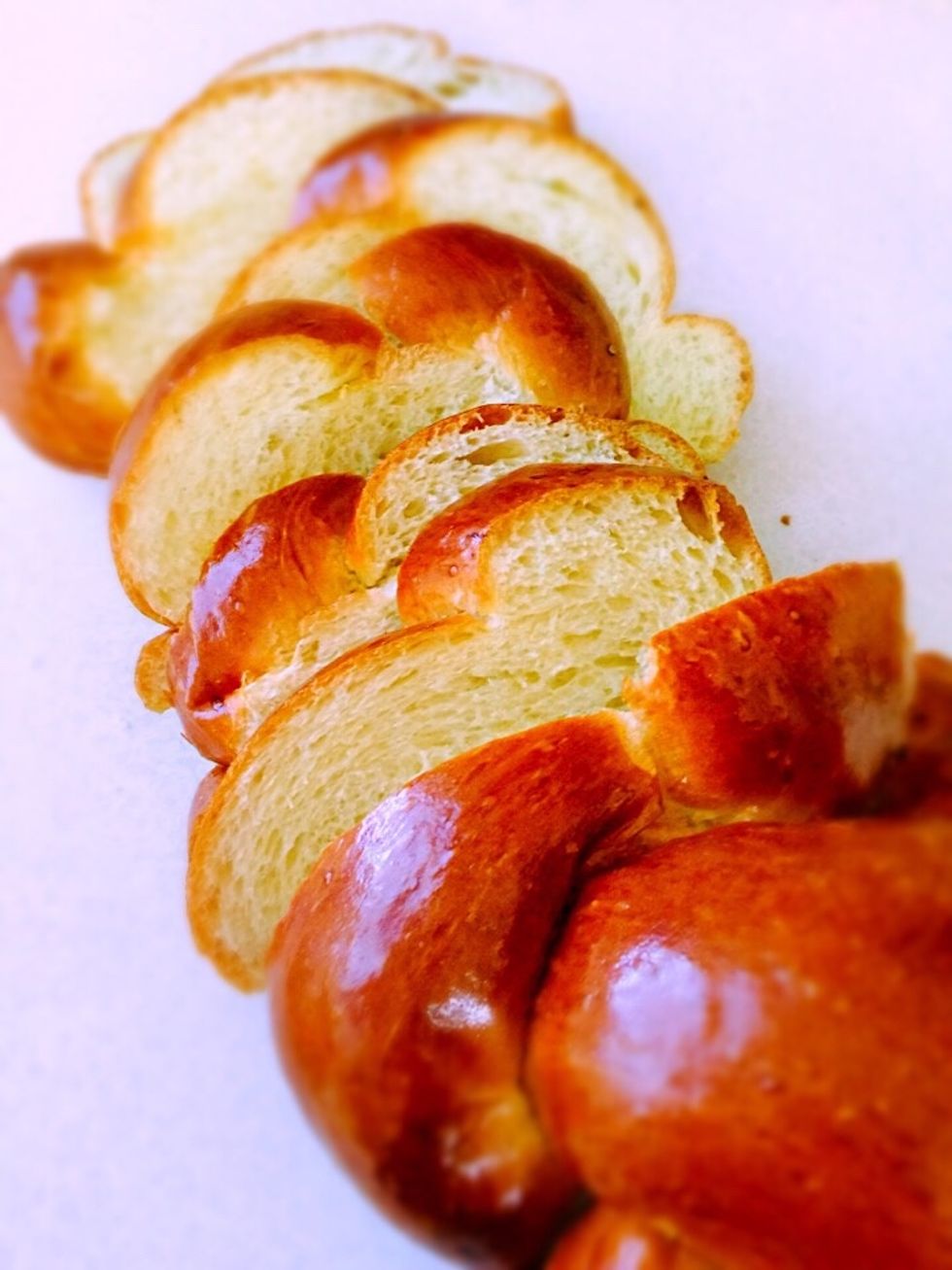 Slice the bread not too thin (so it will not fall apart when dipping in egg mixture) and not too thick (so it will absorb better). About 1"in. This recipe is for 6 slices. Double the amounts for more