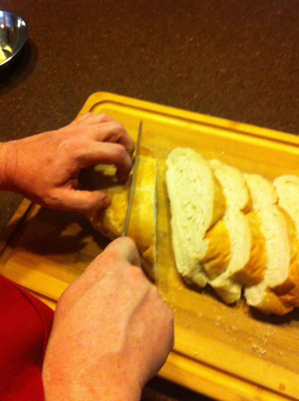 Slice the bread.