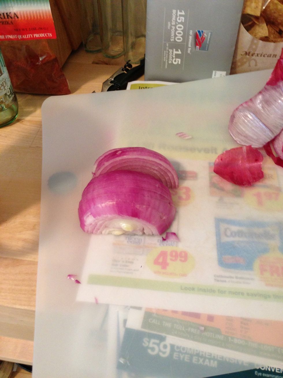 Slice the onion.