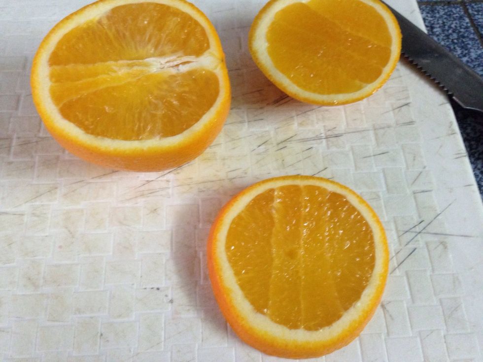 Slice the orange.