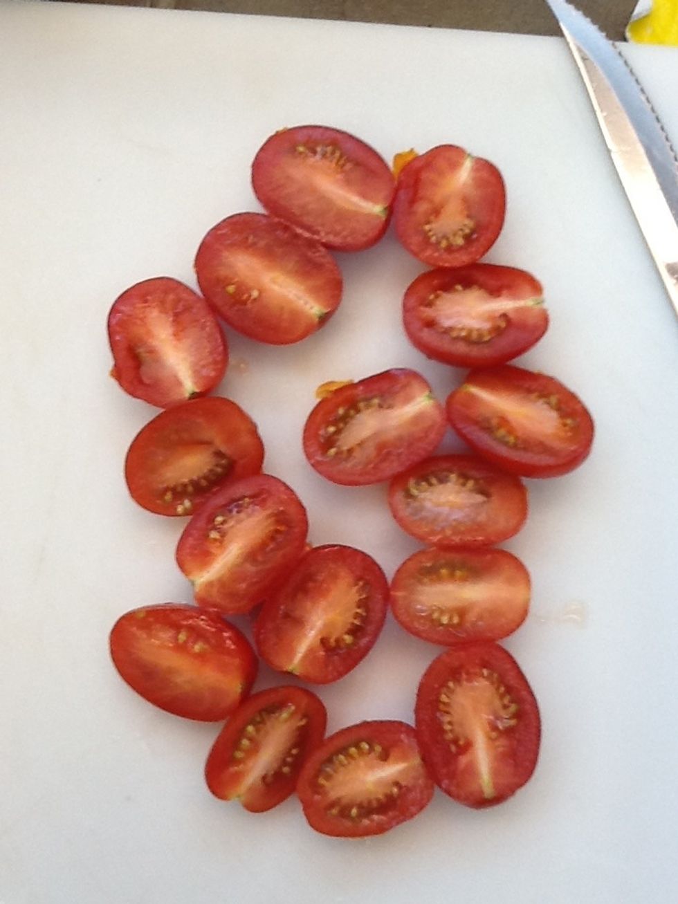 Slice them in half through the stem part, not the centre.