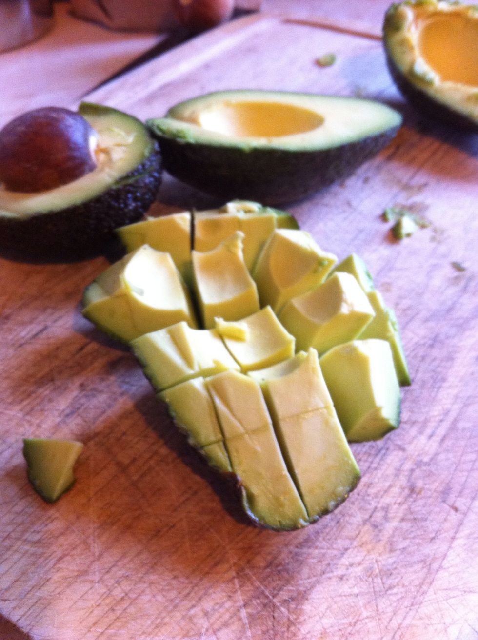 Slice them up into cubes first